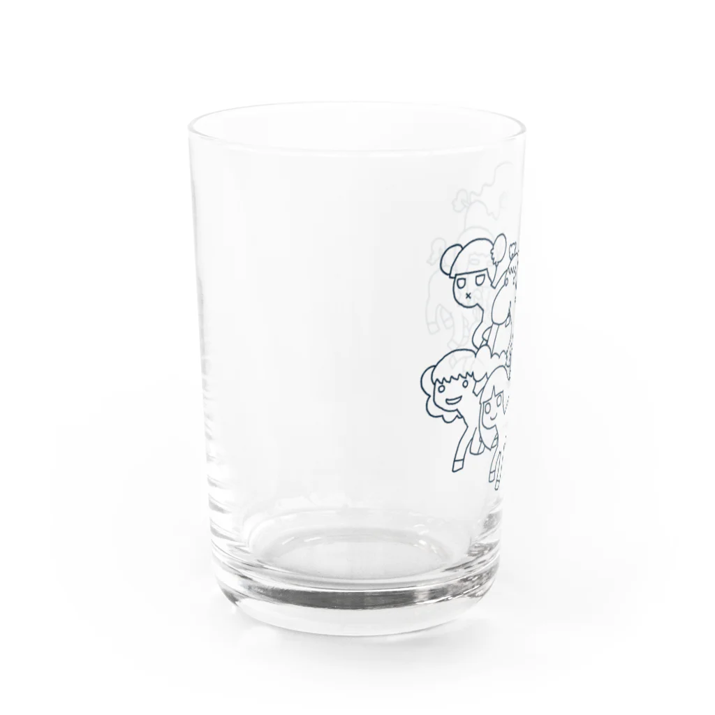 キノコマニアックの麻理子ちゃんダービー(ネイビー) Water Glass :left