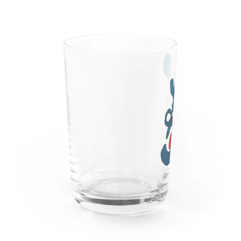 書道あーと　明笑akoの夢うさぎ Water Glass :left