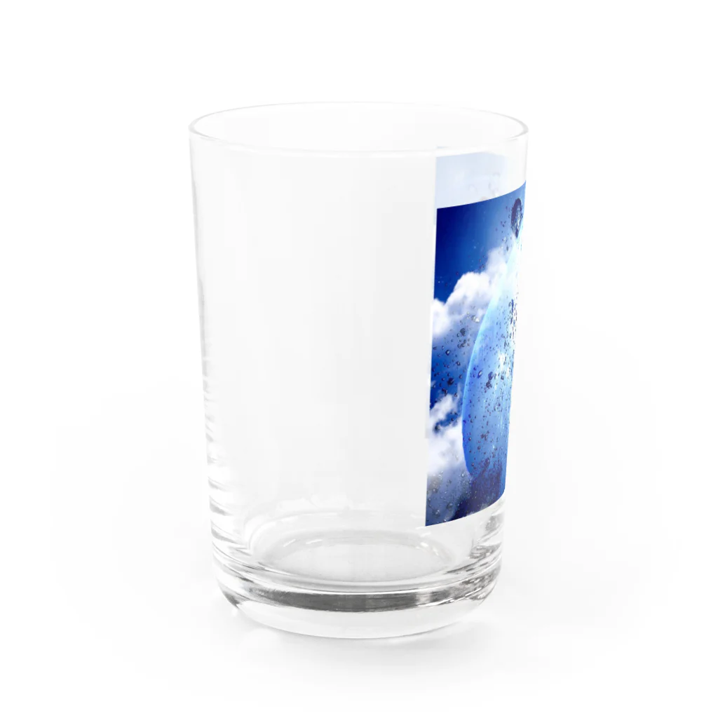 yuucanvasの宇宙アート･水の惑星 Water Glass :left