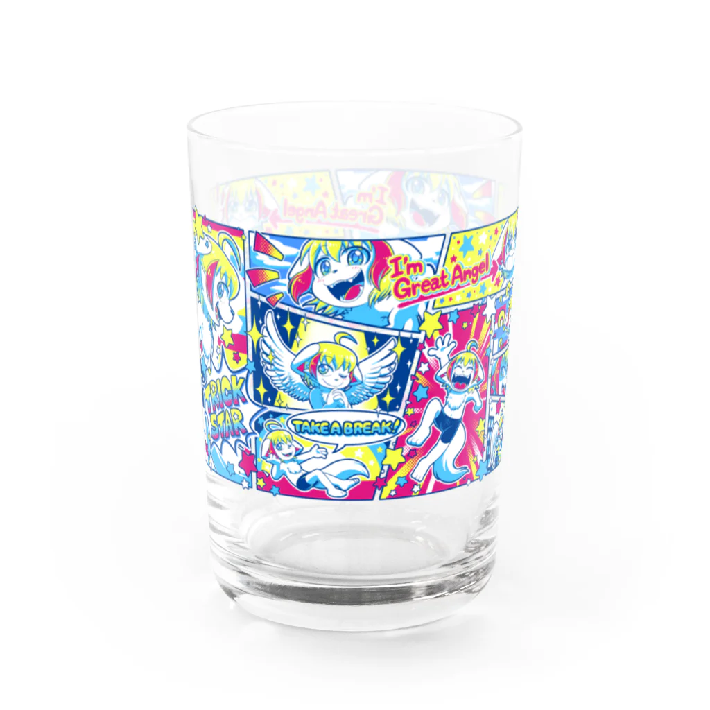 はせべーのトリックスター☆コミック風デザイン Water Glass :left