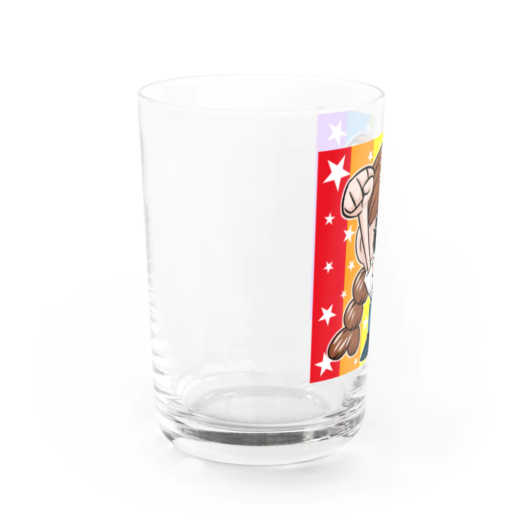 堀越ヨッシーのお店（SUZURI支店）の森邦子(PRIDE 2022) Water Glass :left