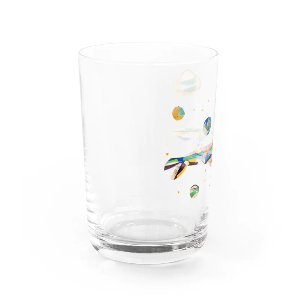 【全盲の絵描き】オバケのタムタムの【全盲の絵描き】colorful whale 背景なし Water Glass :left