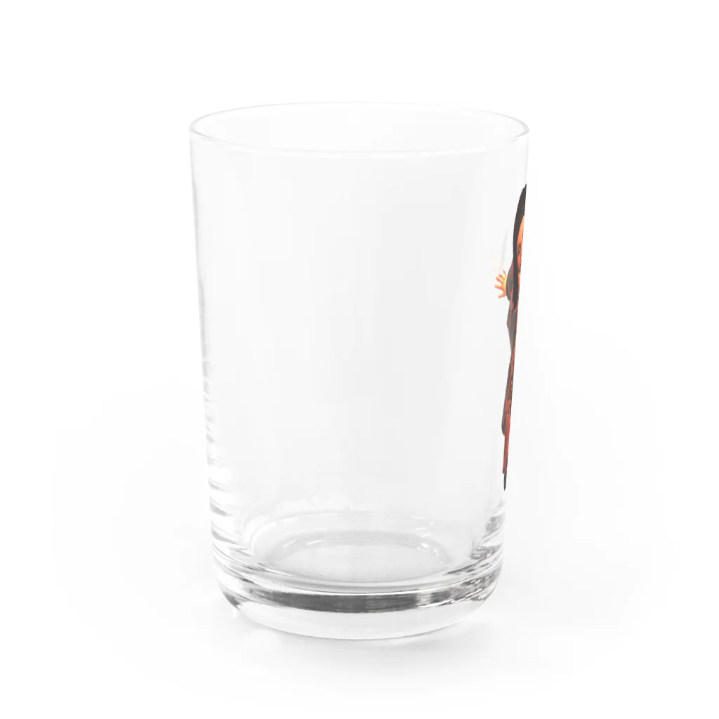 【ホラー専門店】ジルショップの紅×黒のホラー市松人形 Water Glass :left