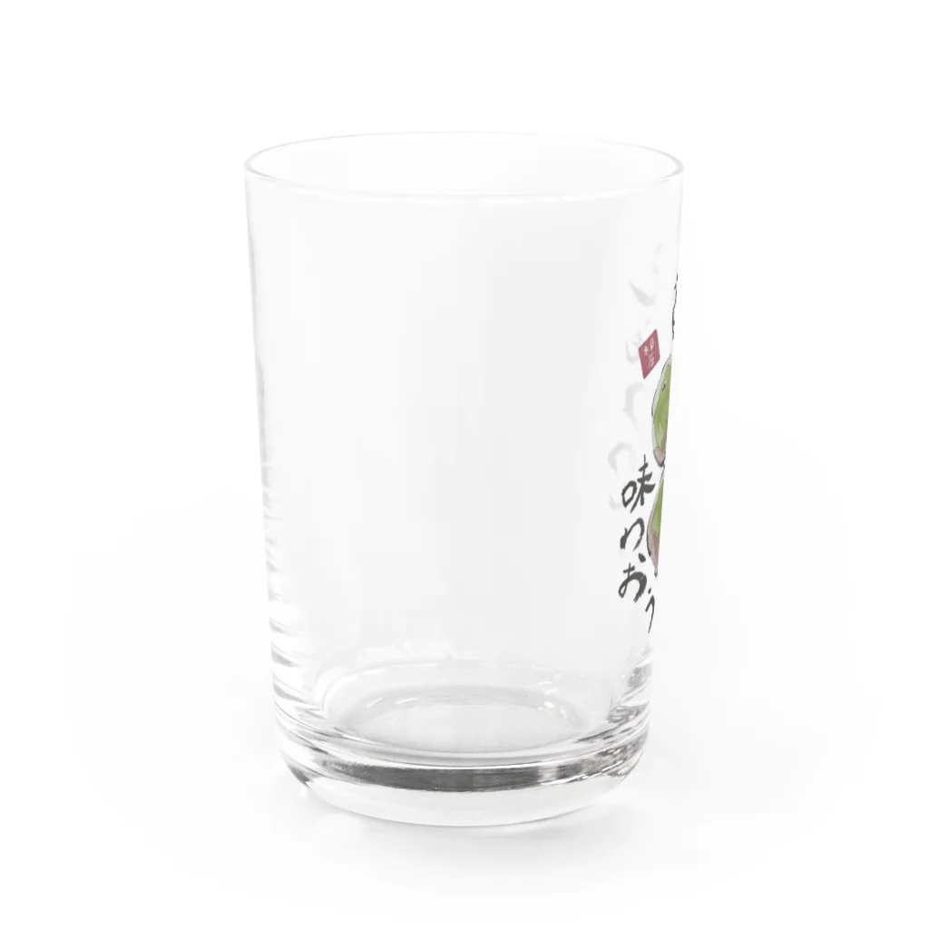 ねぎしやっさんの部屋の酸いもウメェも Water Glass :left