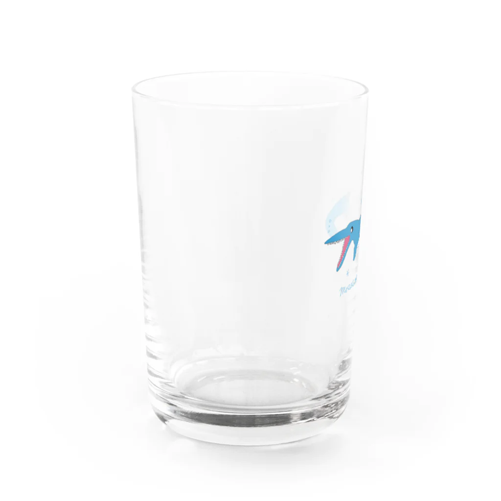 汐雨のふわふわモササウルス Water Glass :left