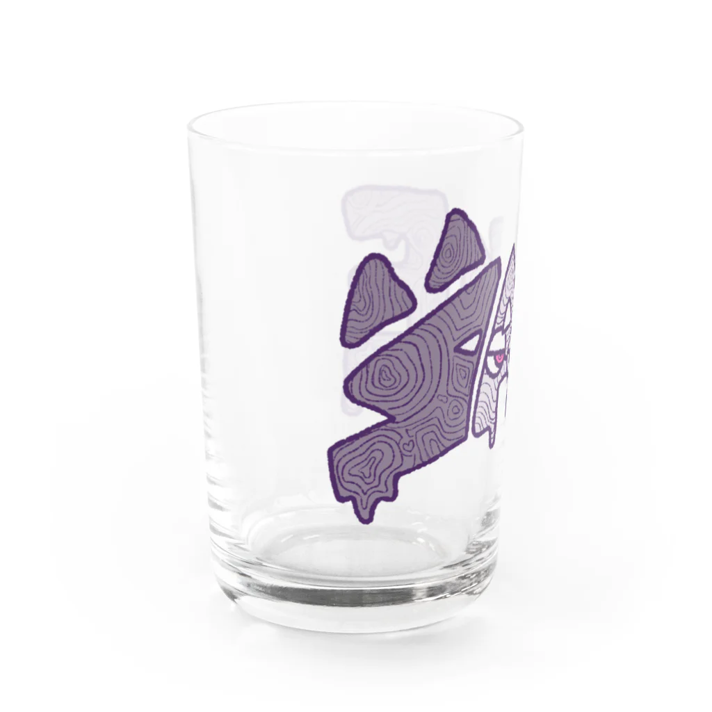 酒丸酔子🐱🍺の禍々SAKEロゴ Water Glass :left