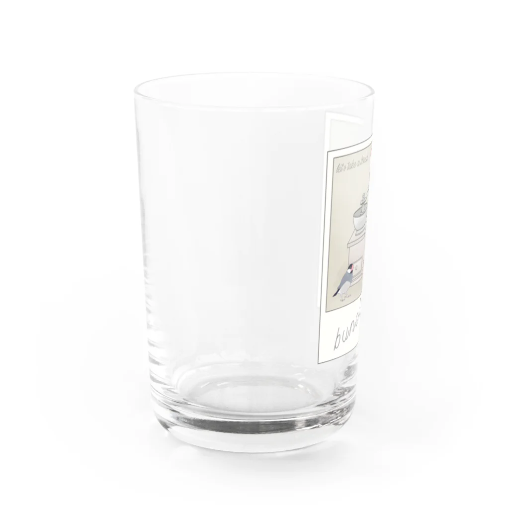 うちの白文鳥 だいぽんの文鳥ライフ コーヒー編 Water Glass :left