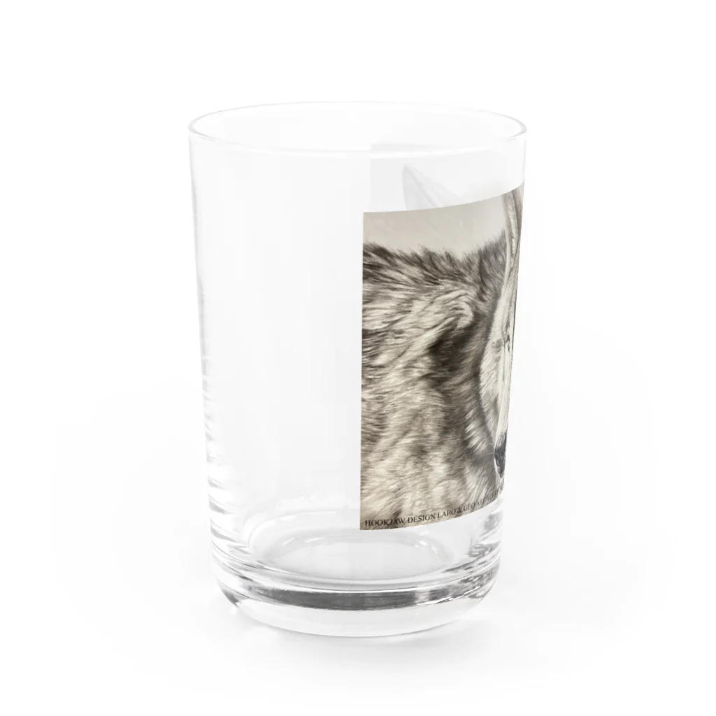 アラスカ野生動物画家きむらけいのWinds of the Wild Water Glass :left