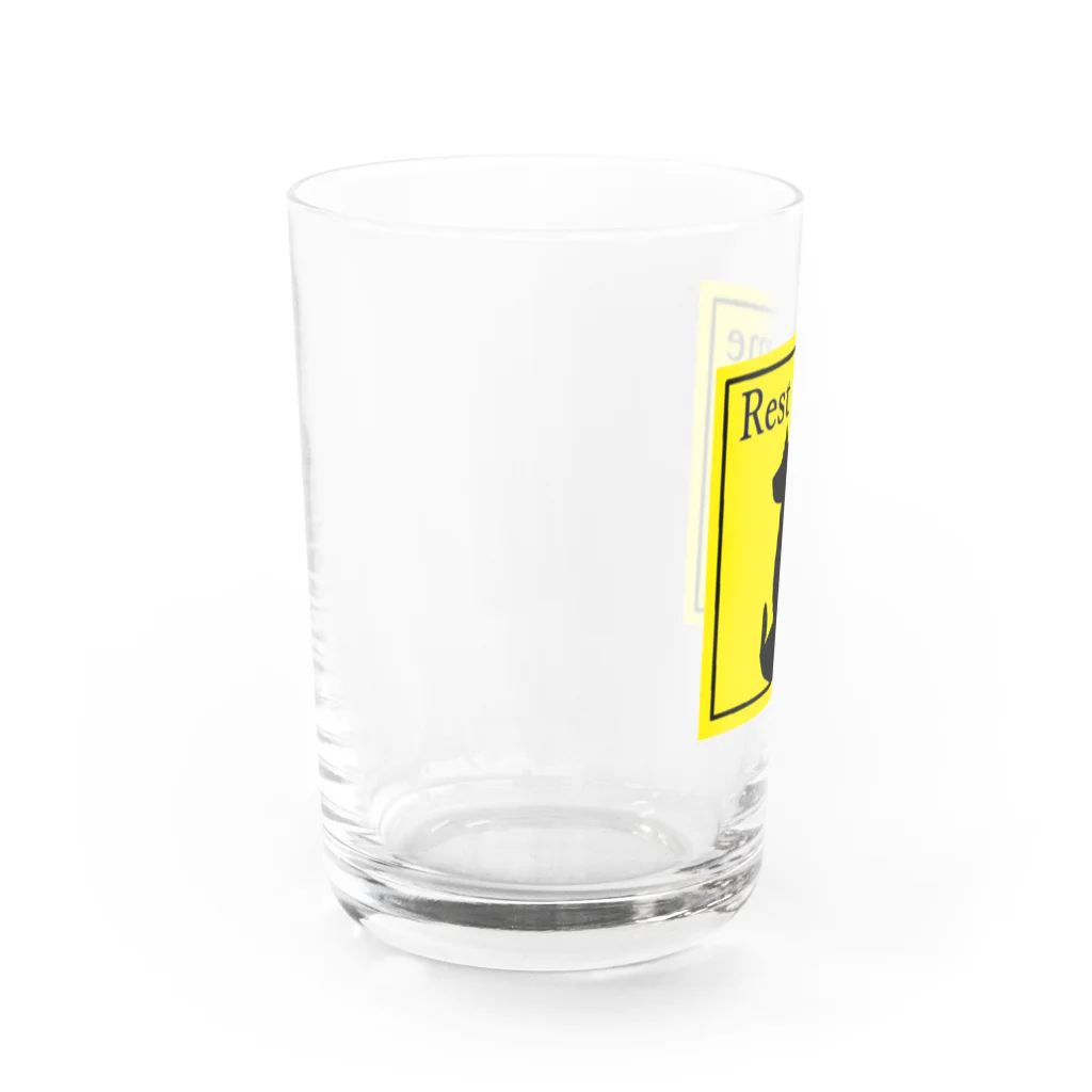 いっぷく処 てんてんのもっちり柴シルエット１(Rest time) Water Glass :left