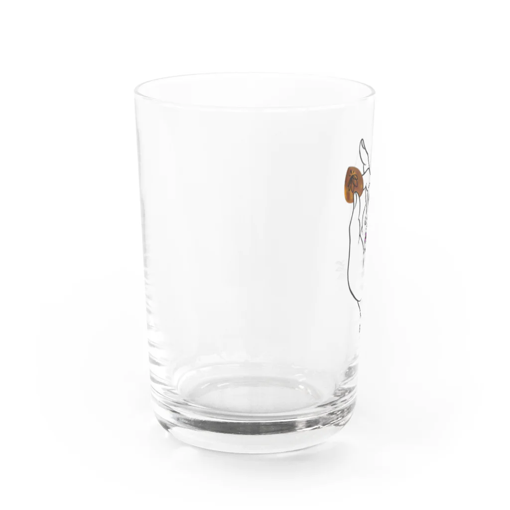 チャンドラのピックを持つ仏さま Water Glass :left