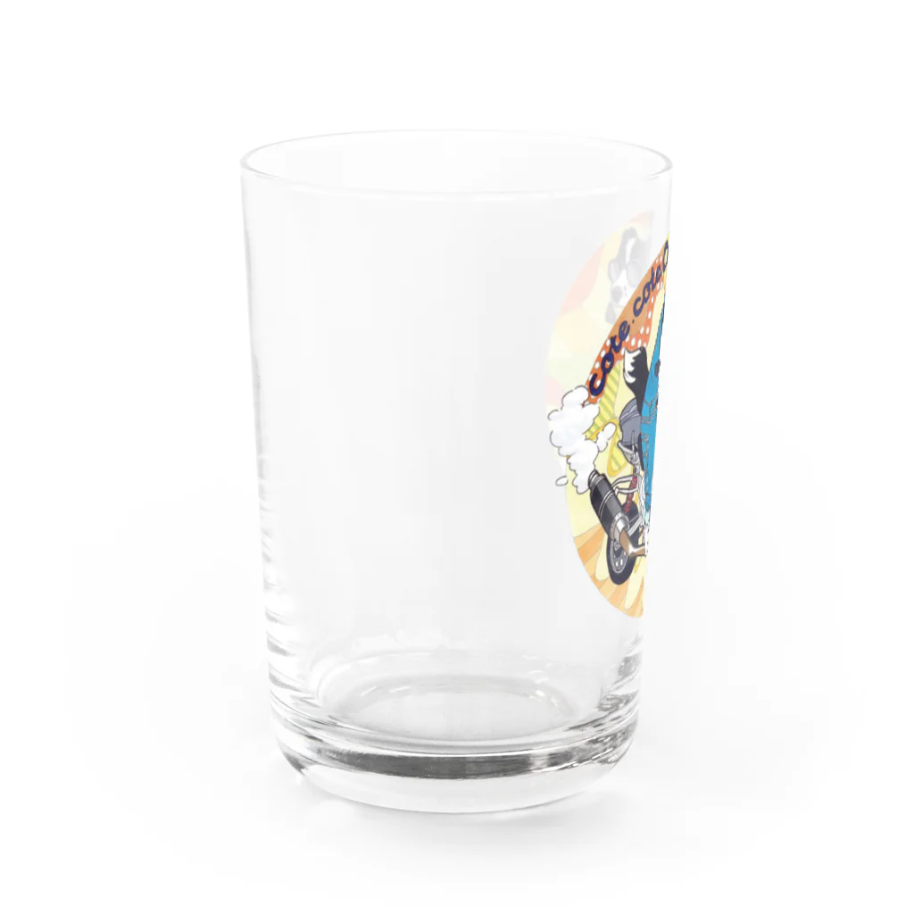 こてこて、コテツ。のワンコ×バイク Water Glass :left