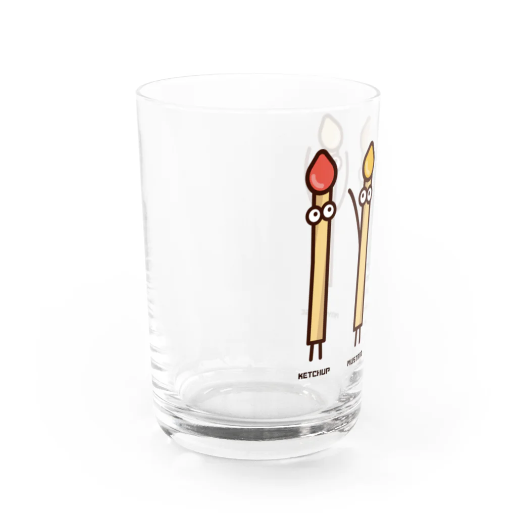 高堂玲/イラストの方のフライドポテト4兄弟 Water Glass :left