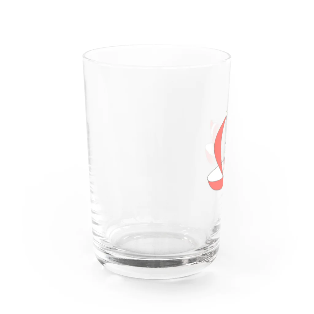 とんきっき本舗の貝いーぬ Water Glass :left