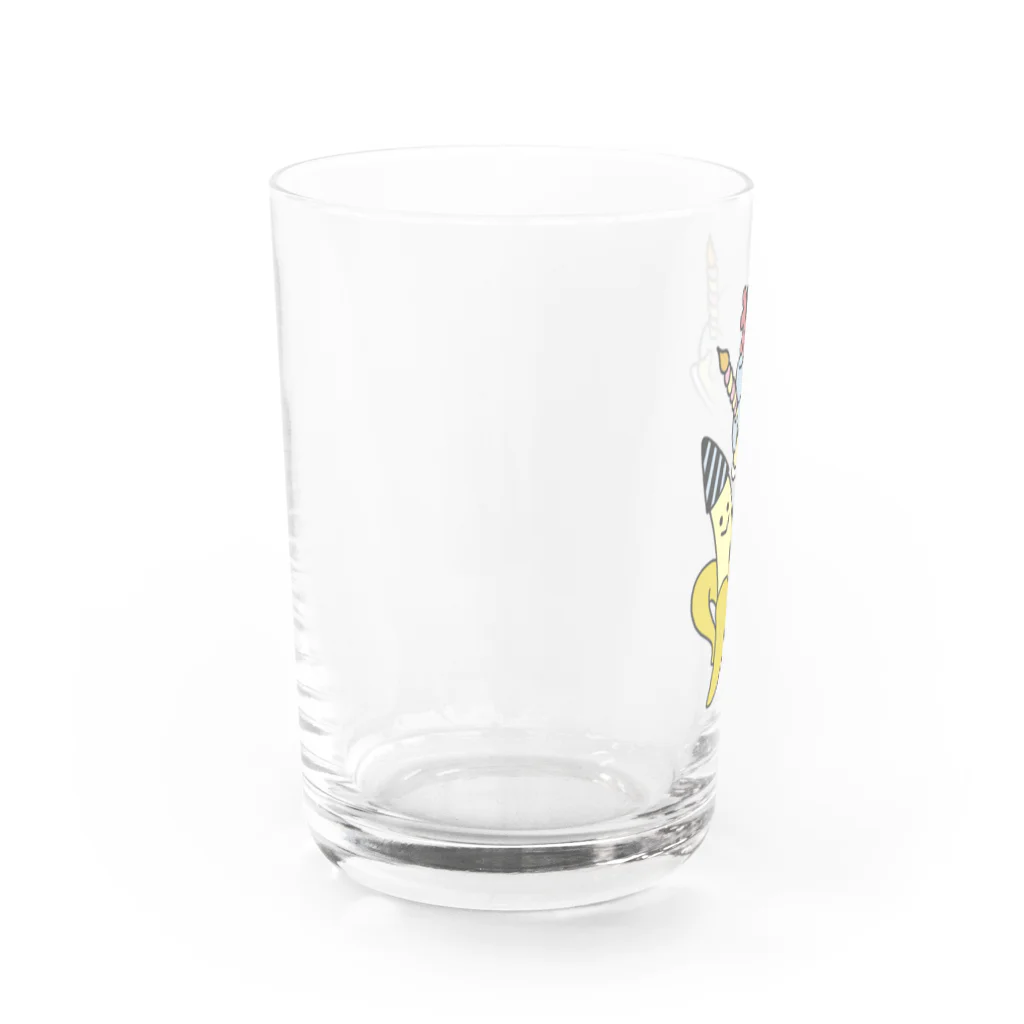 茶わん蒸しモイ子商店のおめでとBANANA Water Glass :left