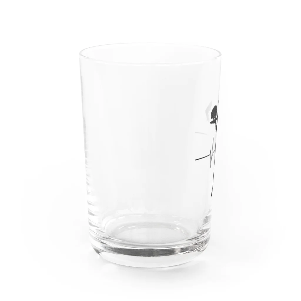 insparation｡   --- ｲﾝｽﾋﾟﾚｰｼｮﾝ｡の馬鹿は死んでも治らない(黒) Water Glass :left