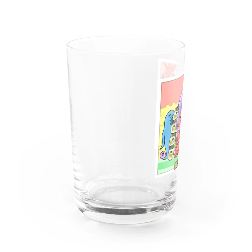 ポドサイトくん/ Podocyte-kunの腎臓家族写真 Water Glass :left