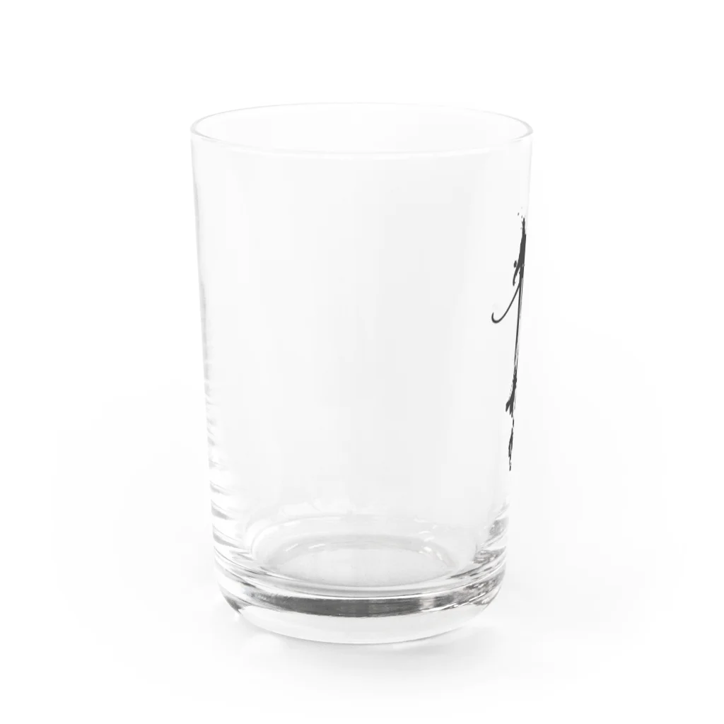 千利煌（せんのりこう）の前衛書道ロゴ（千利煌） Water Glass :left