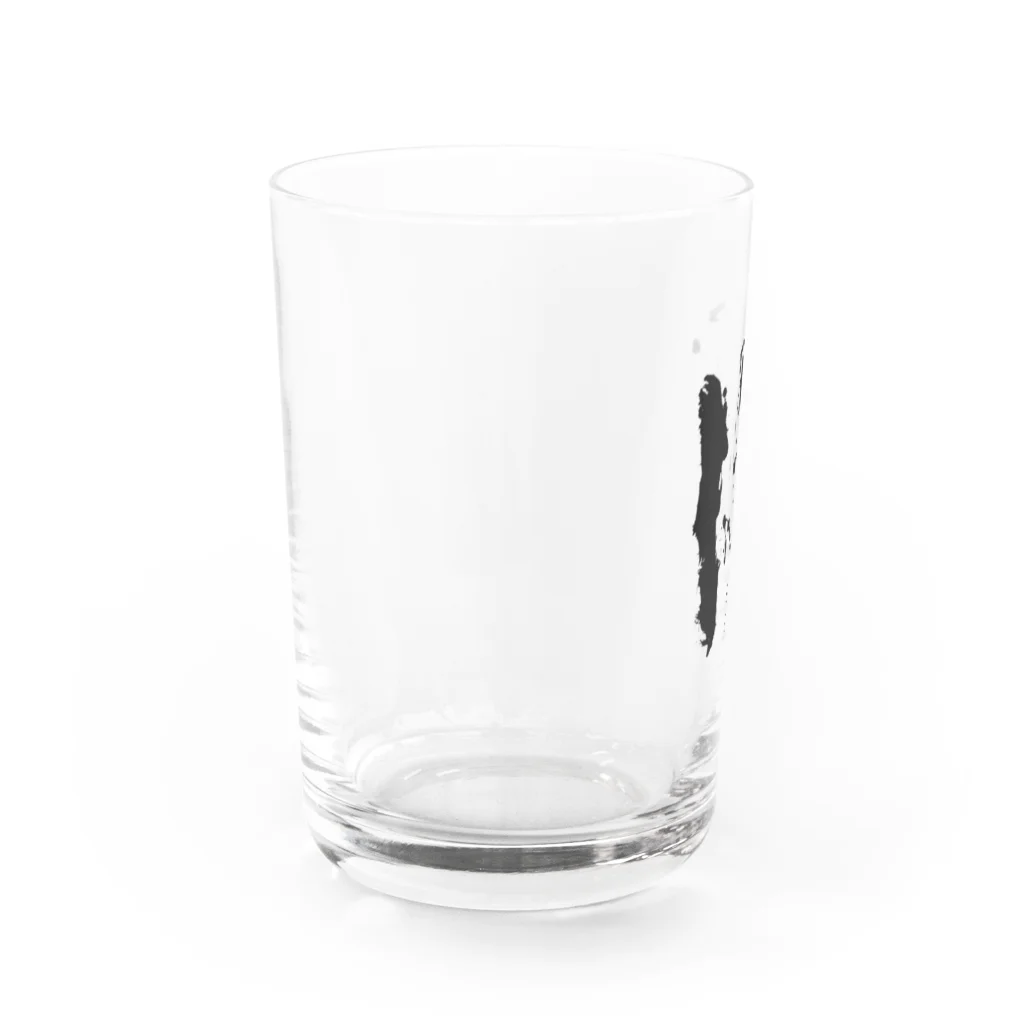 千利煌（せんのりこう）の前衛書道ロゴ（酒） Water Glass :left