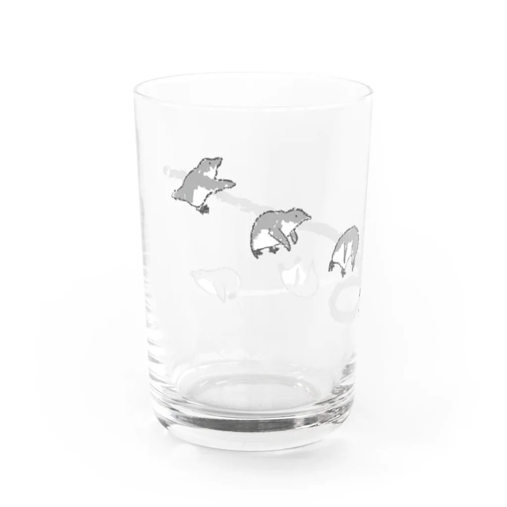 oyu♪のでんぐりペンギン Water Glass :left