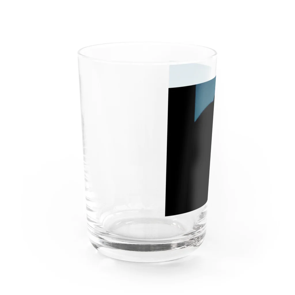 茶色三毛猫ルームの夕方の三毛猫の影 Water Glass :left