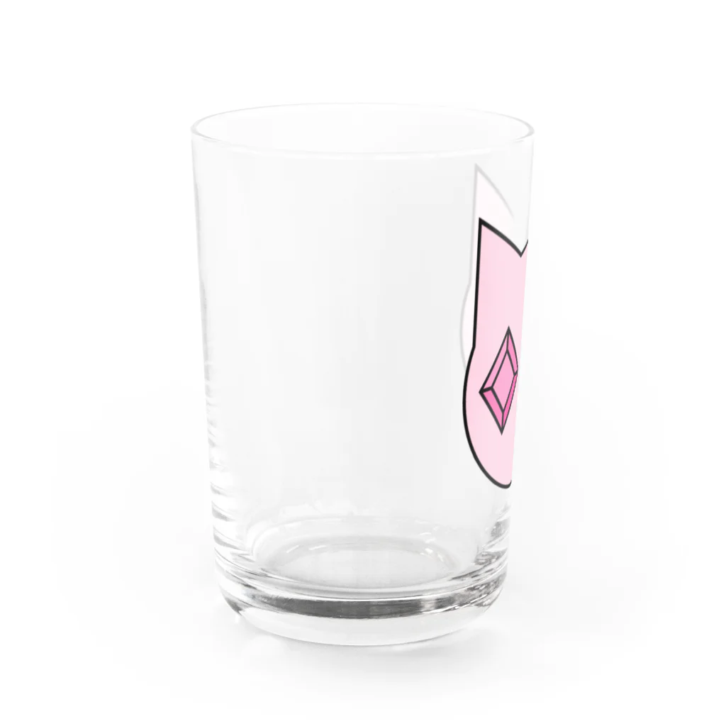 ベンジャミン8の宝石の目　ピンク Water Glass :left