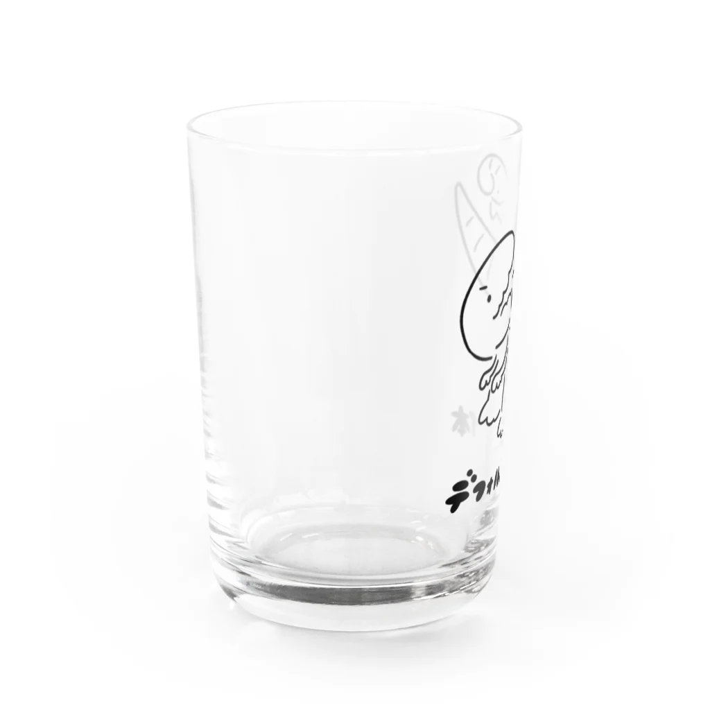 スタルケル🐸玩具系YouTuberのティラノとアンモ（黒線） Water Glass :left