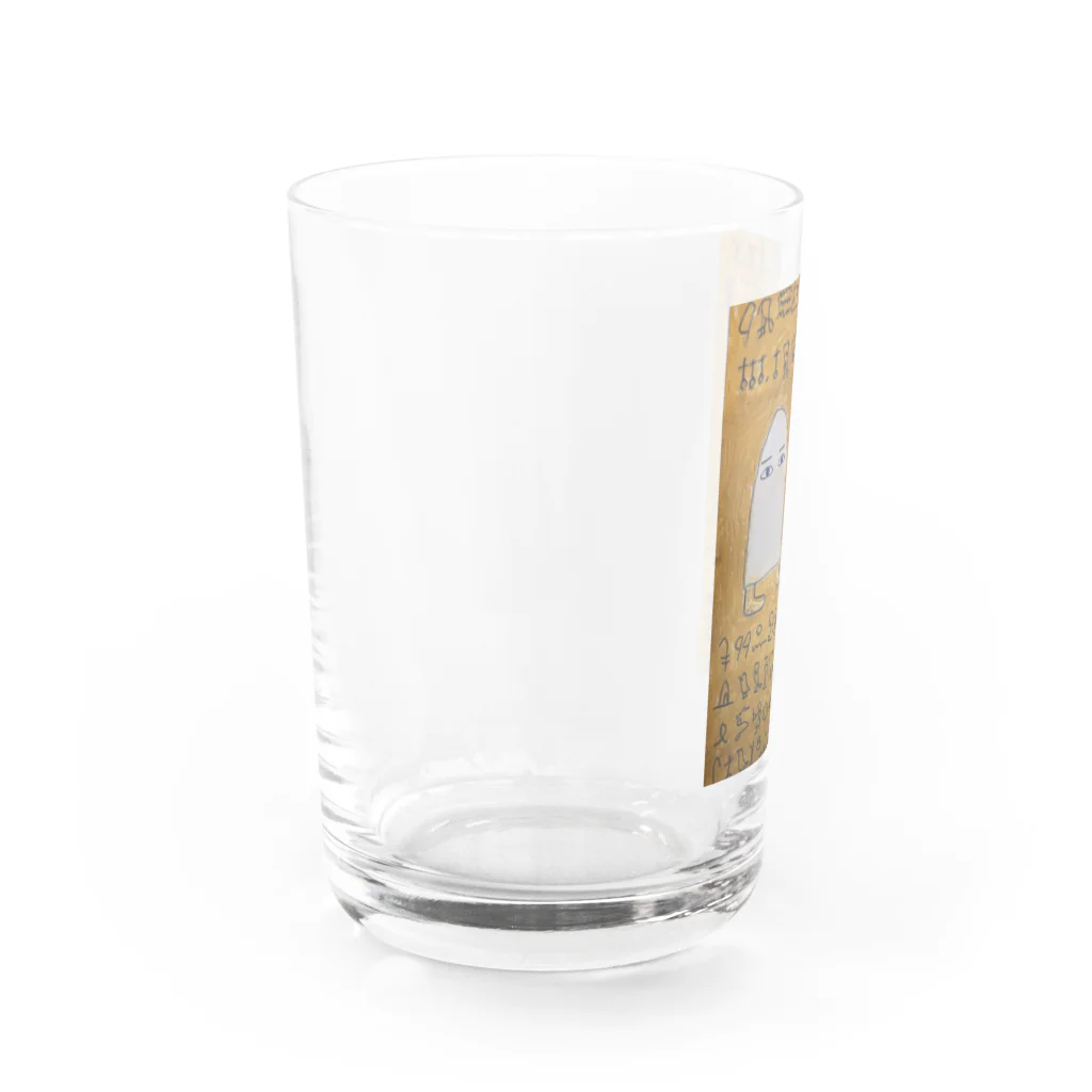 ルーナ│障害者アート のメジェドと猫メジェド Water Glass :left