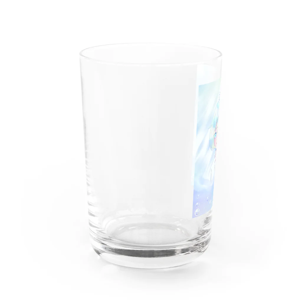 いろはの泡のパステル少女 Water Glass :left