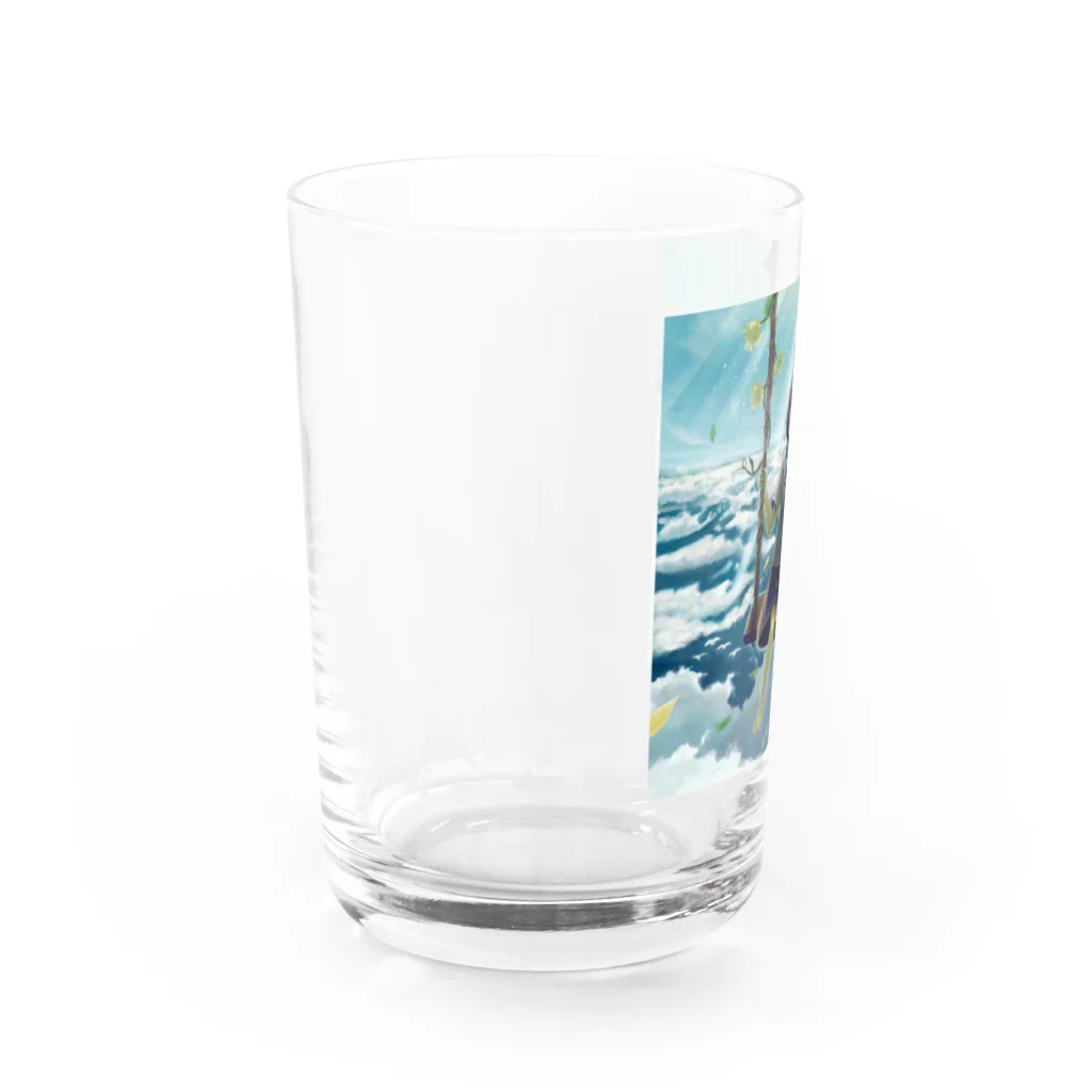 くぼっち/イラスト練習中の空宙ブランコ Water Glass :left