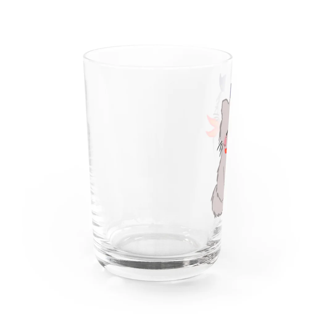 momo-nonoのもちもちほっぺのねこ Water Glass :left