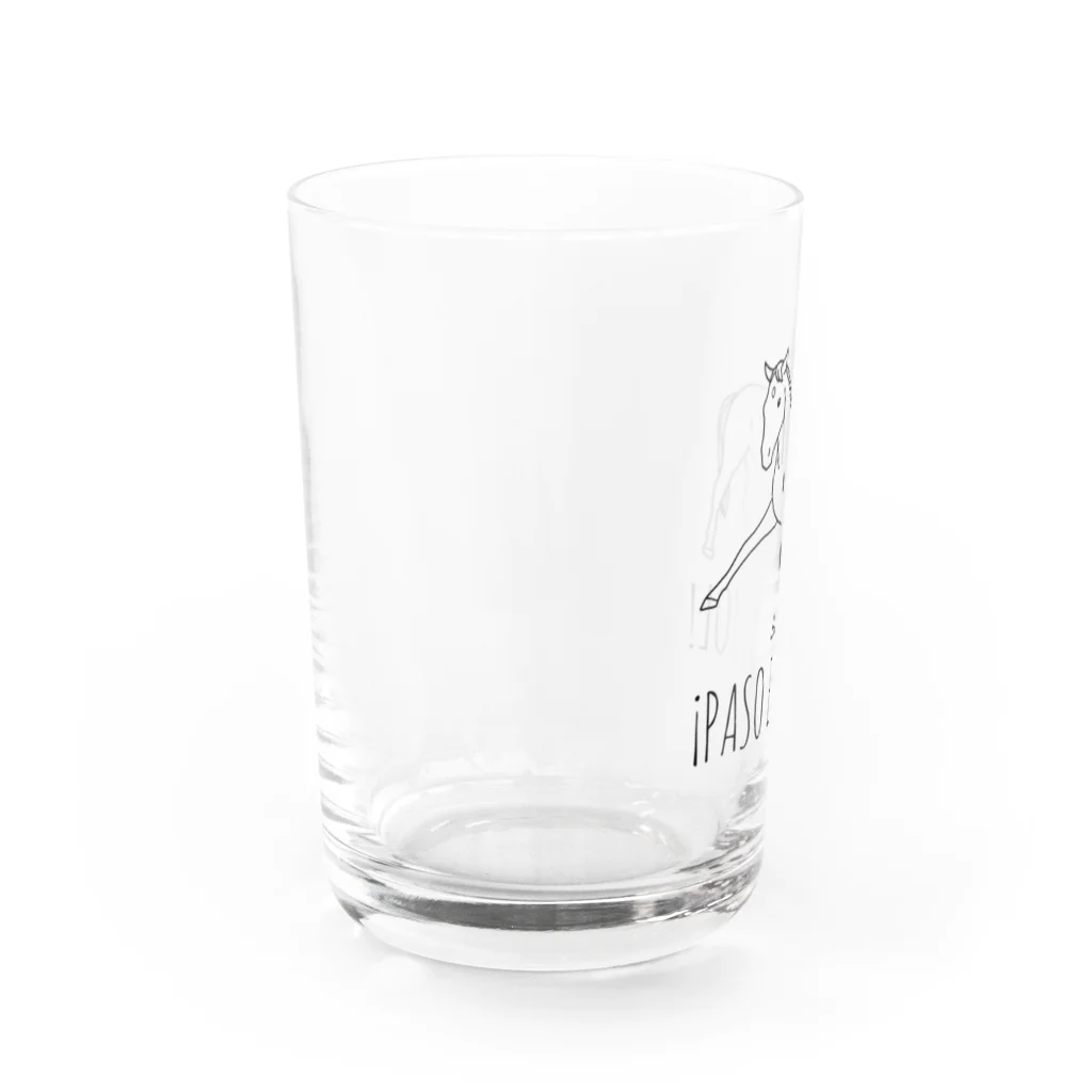 馬のいる日常の¡PASO ESPEÑOL! Water Glass :left