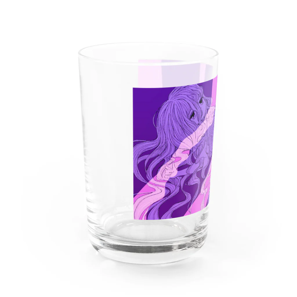 スズランスミレのゆううつ Water Glass :left