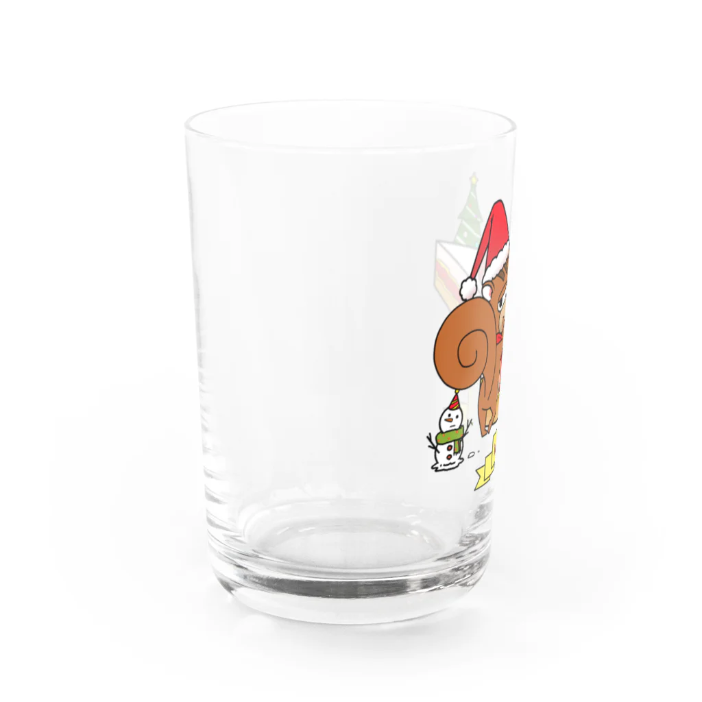 SUZURI×ヤマーフのムーリスサンタクロース Water Glass :left