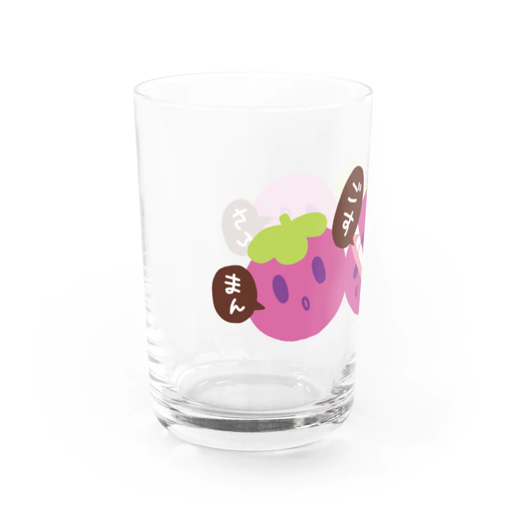 manulifeのかわいいマンゴスチン三人衆 Water Glass :left