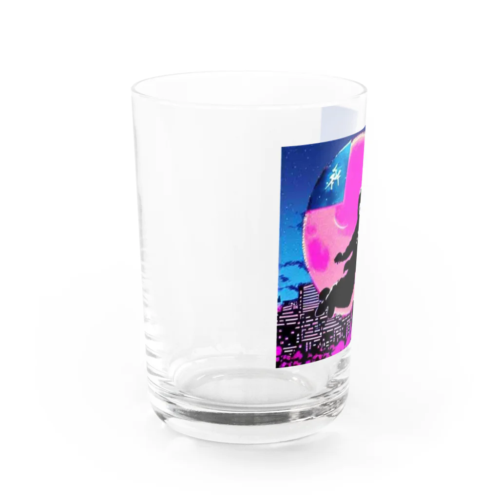 MedicalKUNの圧倒的芸術感の月夜の忍者★ Water Glass :left