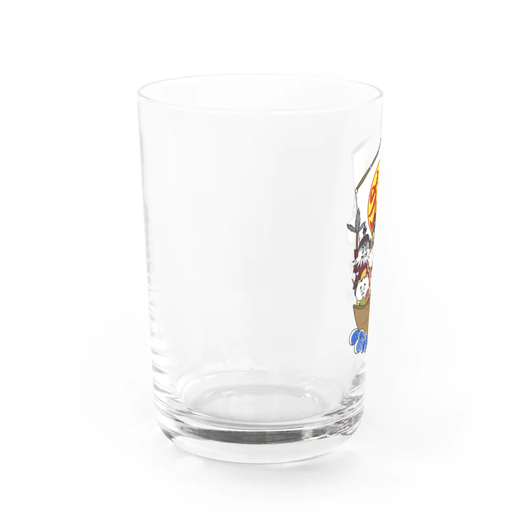 にゃんまるけのにゃん福神 Water Glass :left