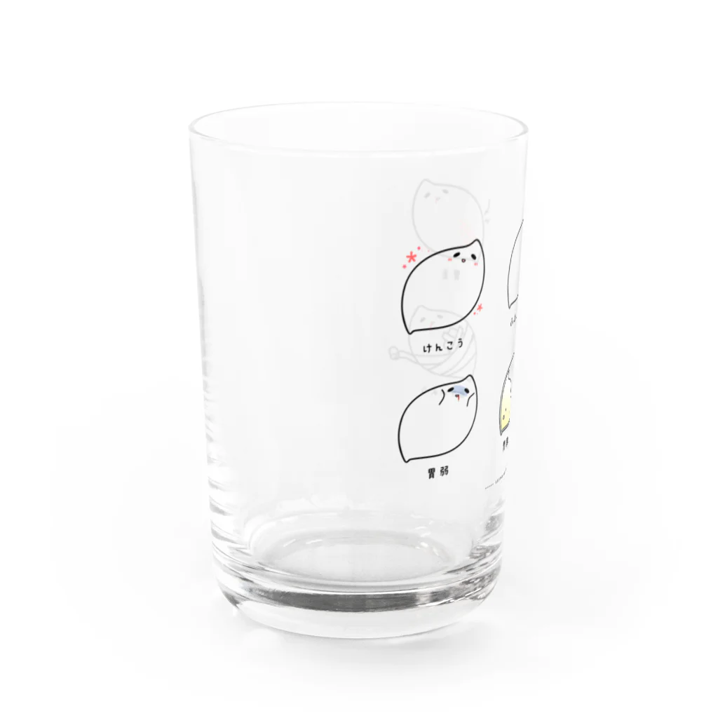 もやしWORKSの胃痛くん【体調いろいろver】 Water Glass :left