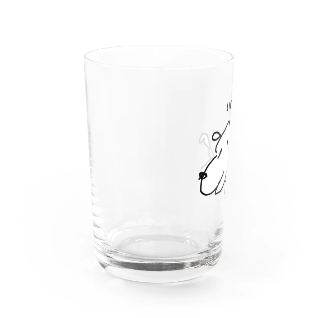 Opapanの左手いぬ Water Glass :left