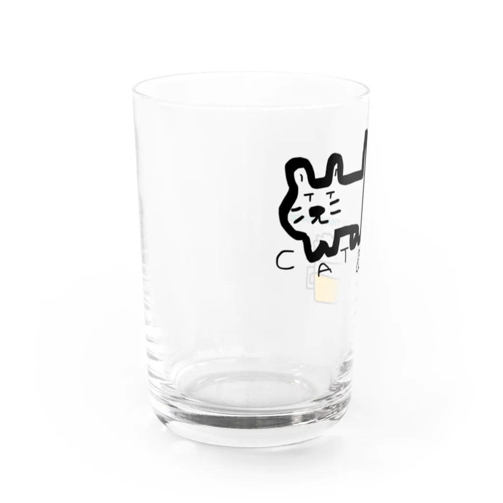 ちょこみんと🍫🍀のcat＆水よりも水 Water Glass :left