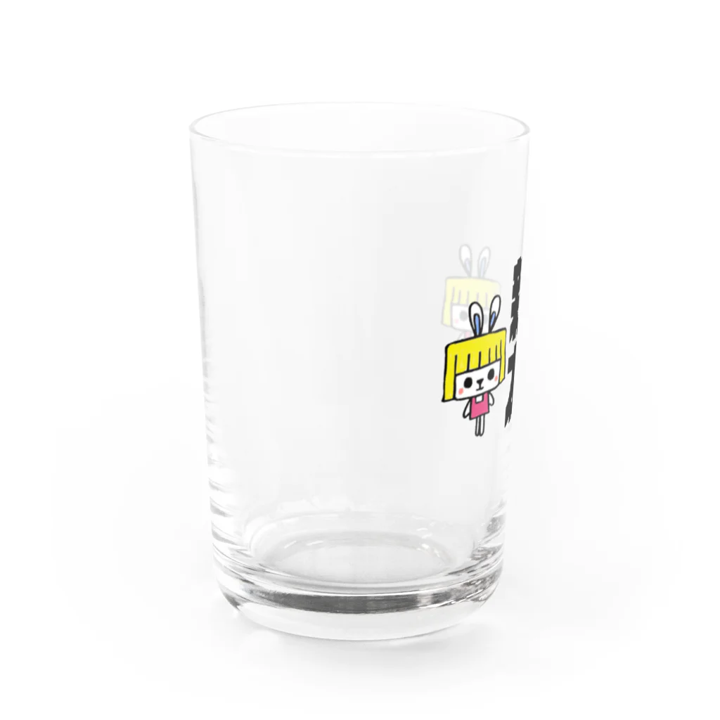 カシュのウザギ&ウザギ Water Glass :left