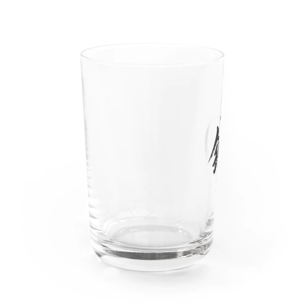 和装物療鍼灸師種市の鍼（黒字ワンポイント） Water Glass :left