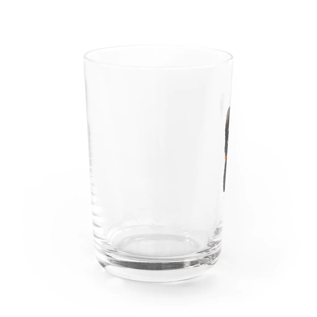 パンダラボの黒うさぎくんオレンジリボンつき Water Glass :left