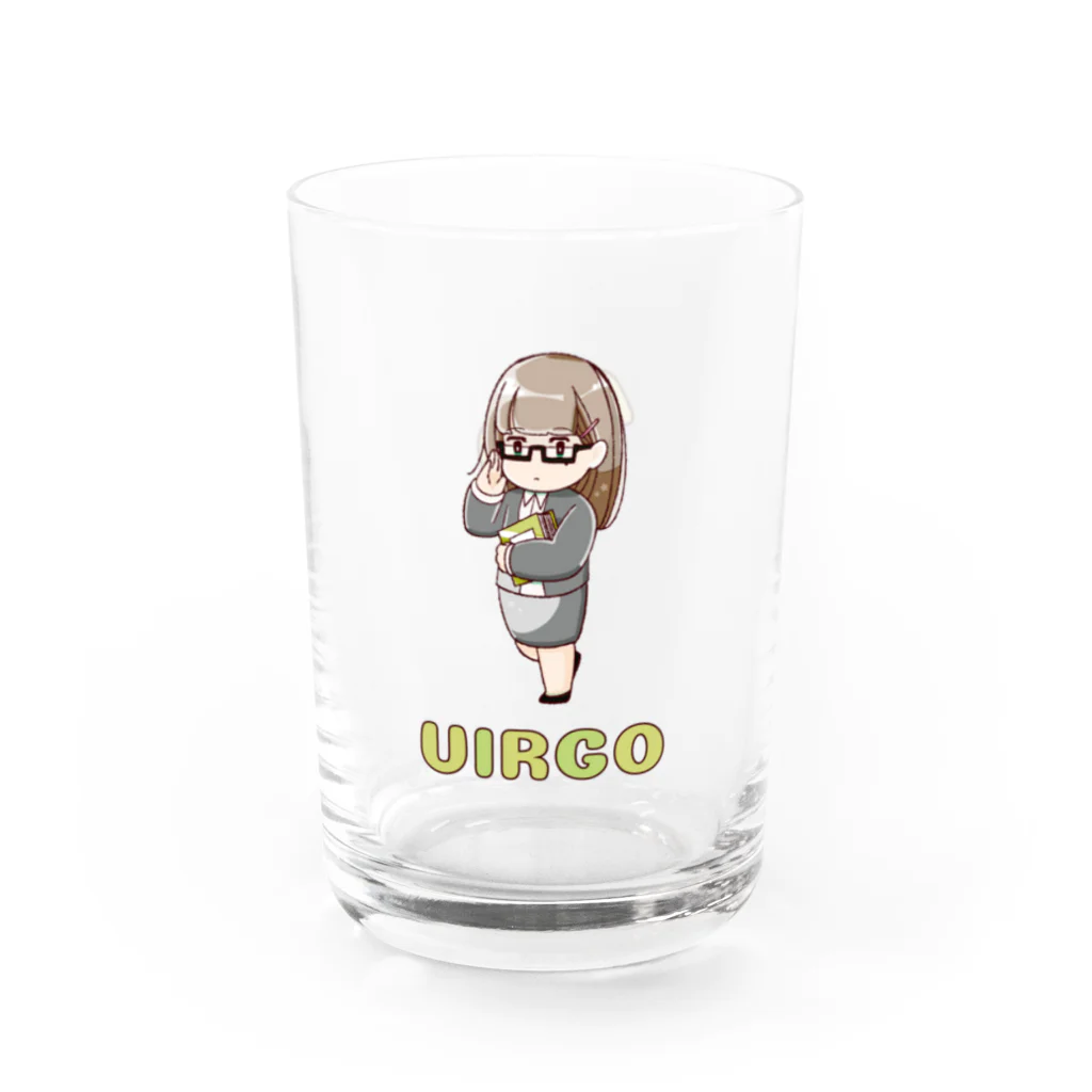 ぱるまな倶楽部の12星座☆おとめ座ちゃん Water Glass :left