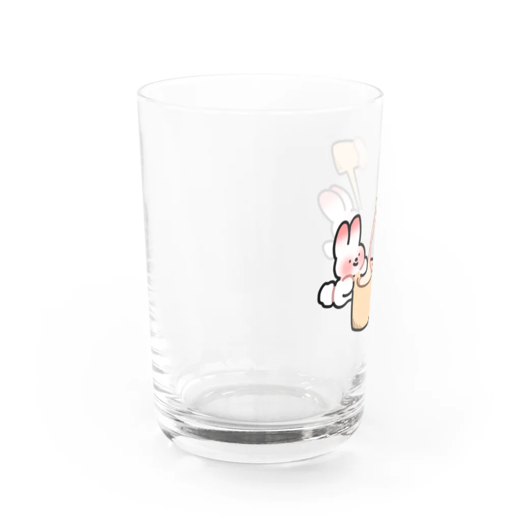 わくわくランドのおもちつきうさぎ Water Glass :left