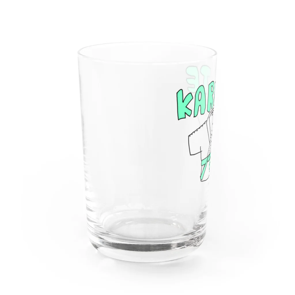 yukkuのKarate-man green Water Glass :left