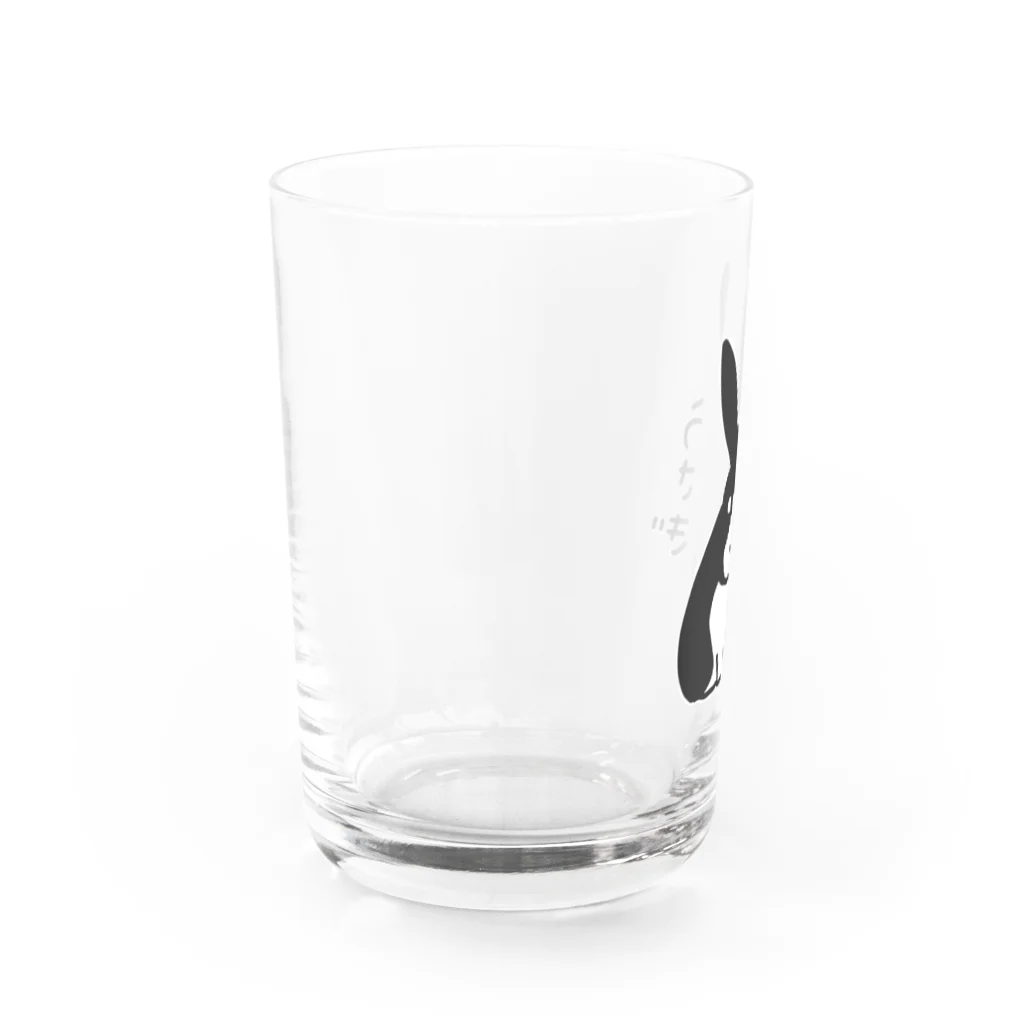 いきものや　のの（別館）の白黒うさぎ Water Glass :left