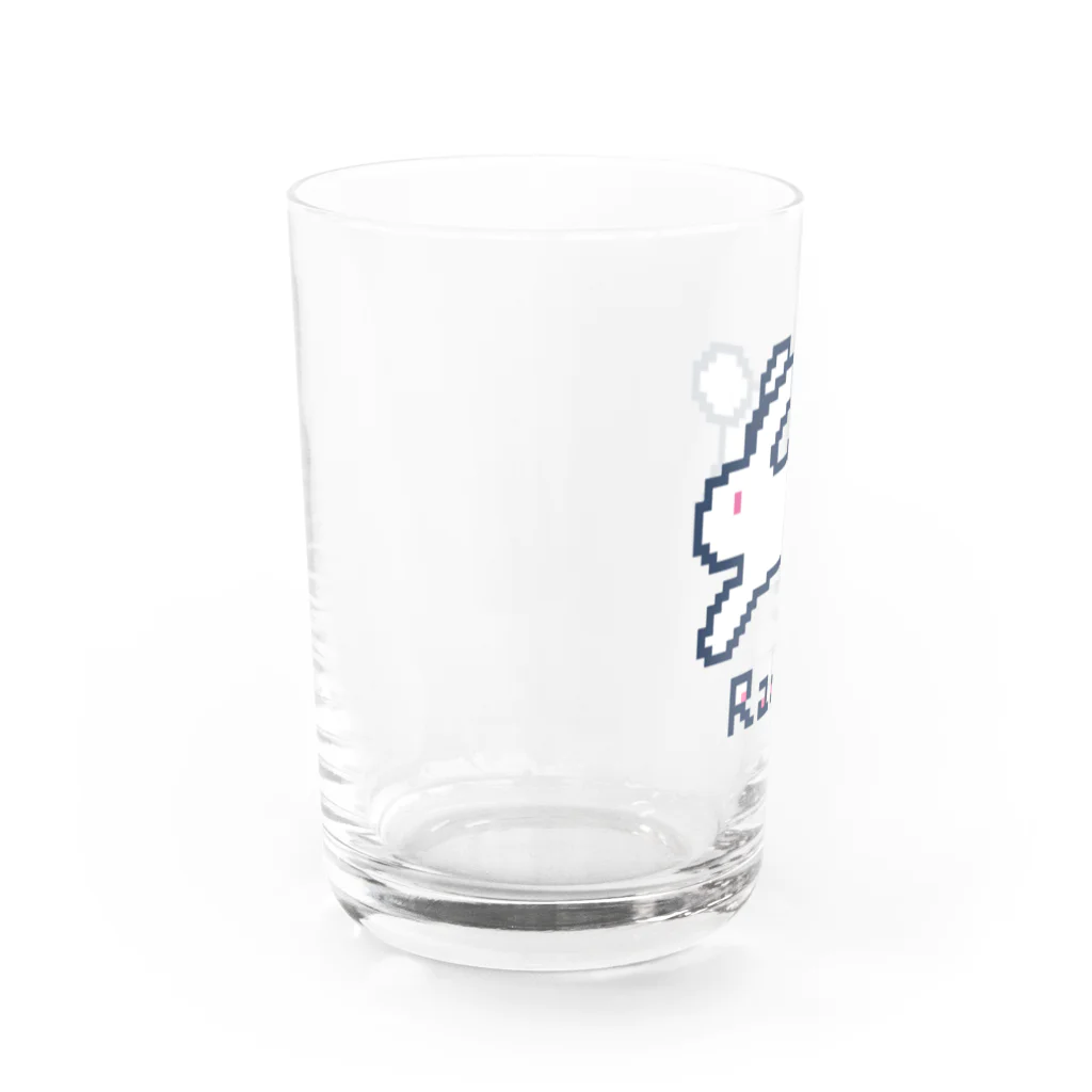 なでしこ@デザインのドット絵うさぎ Water Glass :left