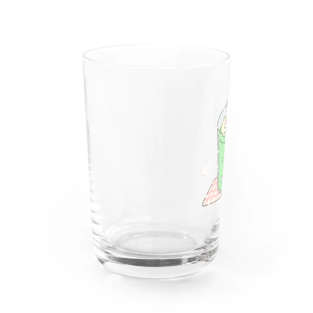 ぱ！のふわふわねこ クリームソーダ Water Glass :left