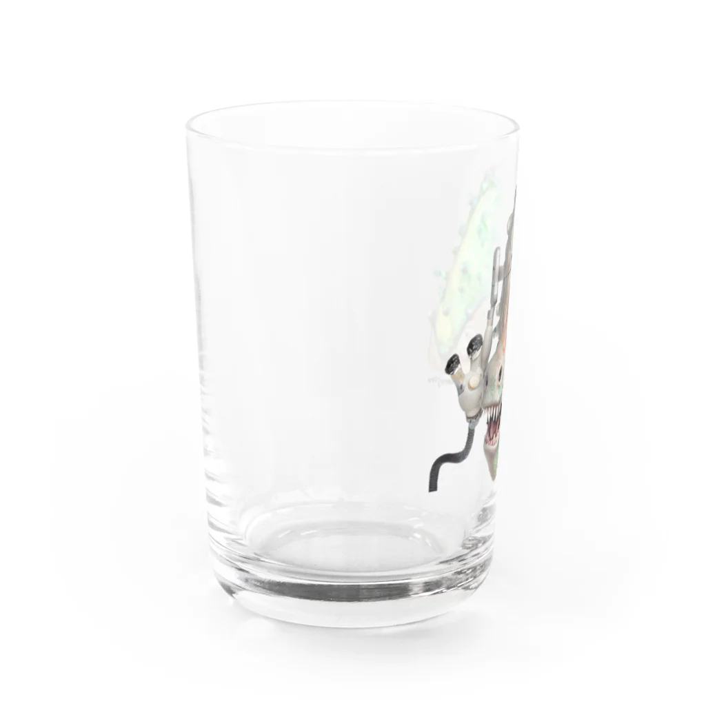 🍩tarojiro(たろじろ) shop🍩の恐竜に噛まれた時はシャワーで冷やすといい by AI Water Glass :left