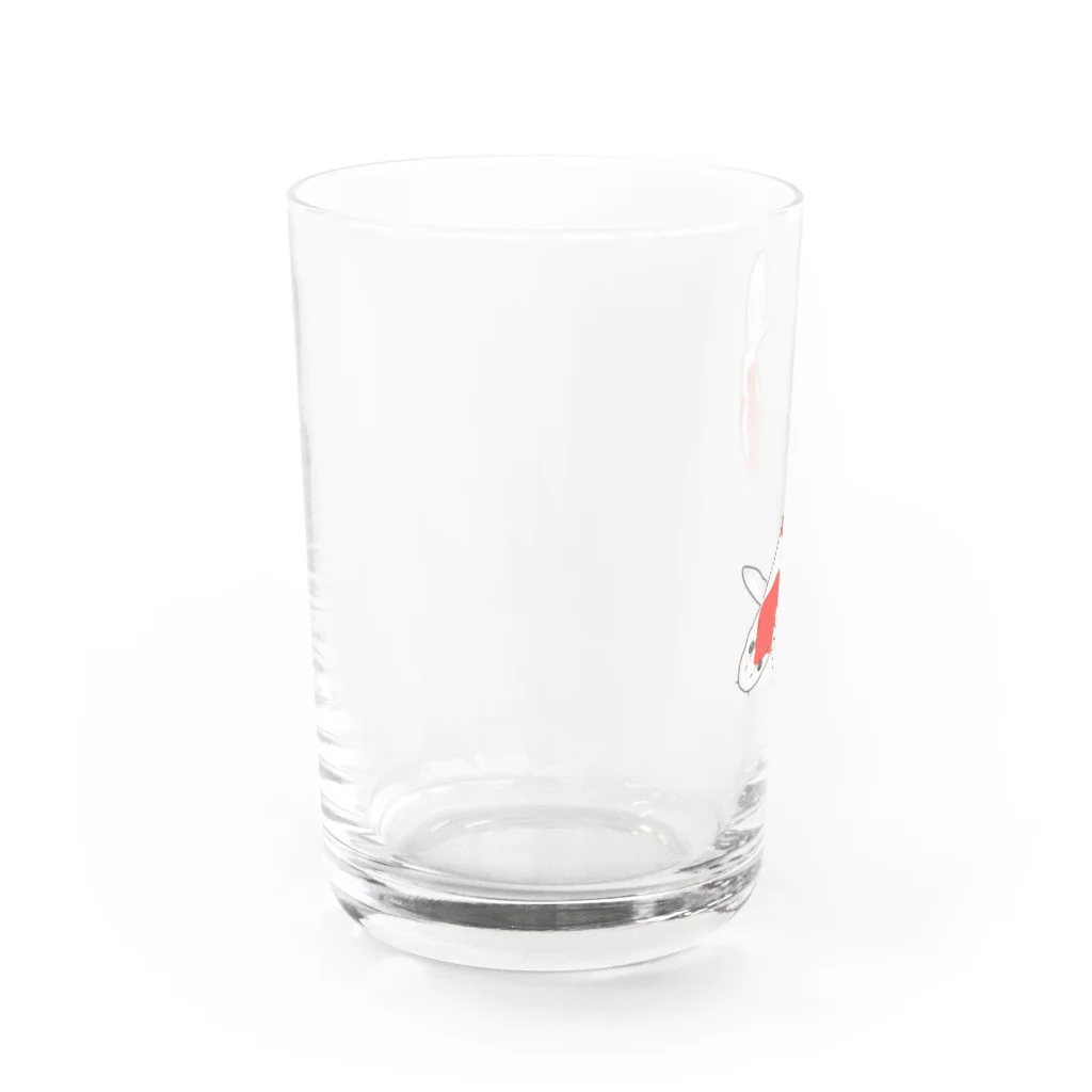 MAYAのアカシロ錦鯉 Water Glass :left